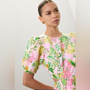 Lilly Pulitzer Knoxlie elbow-sleeve dress in the "Multi Via Amore Spritzer Sz 8
